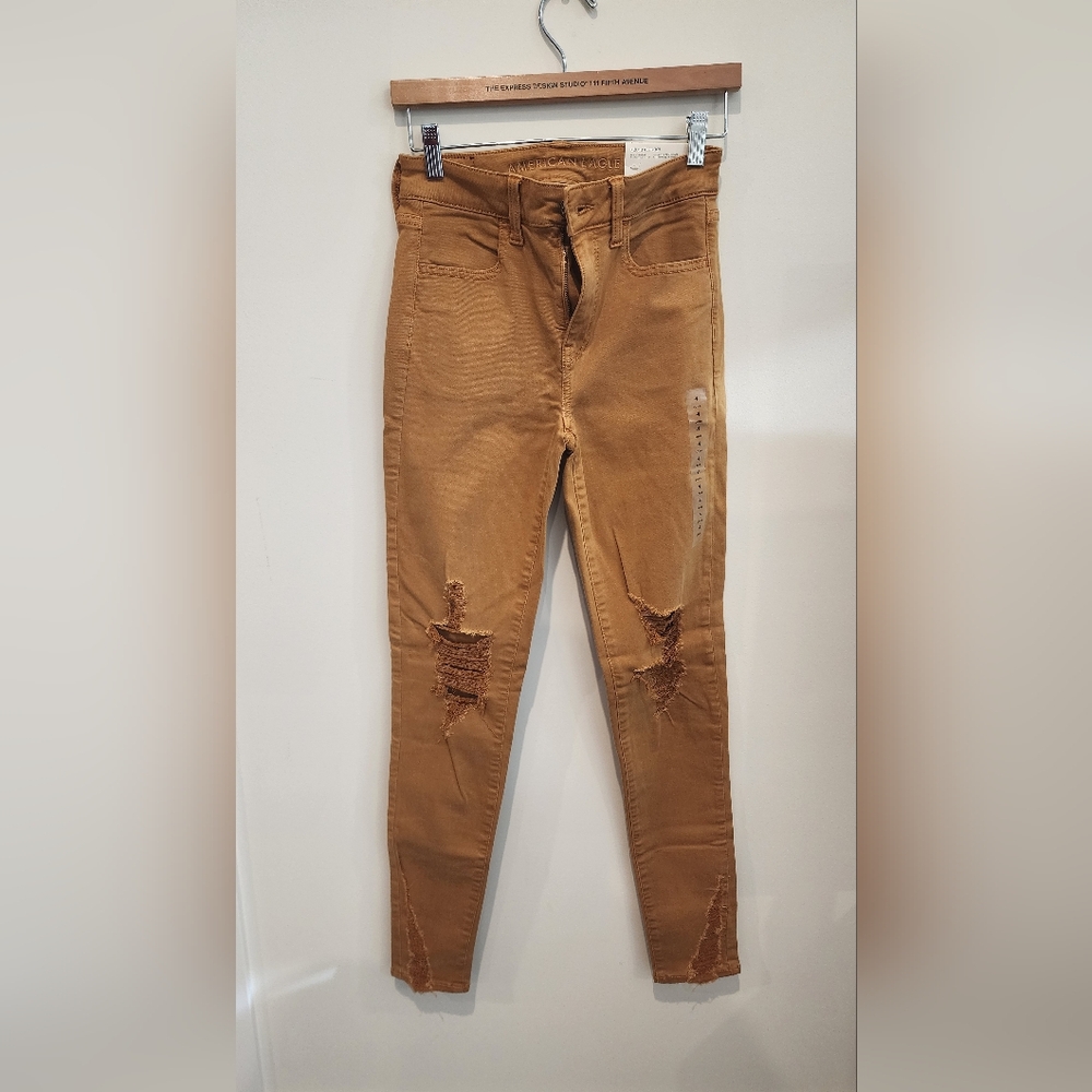 American Eagle Next Level High Rise Jeggings Sz 4 Long
